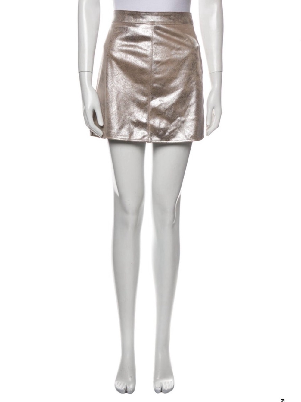 Cupcakes and Cashmere Metallic Gold Mini Skirt - Women